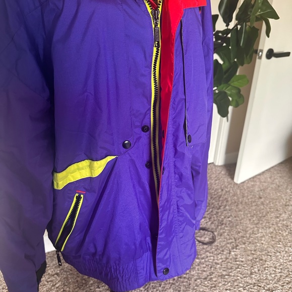 Vintage Purple Windbreaker Jacket with Neon Accents - Picture 7 of 9